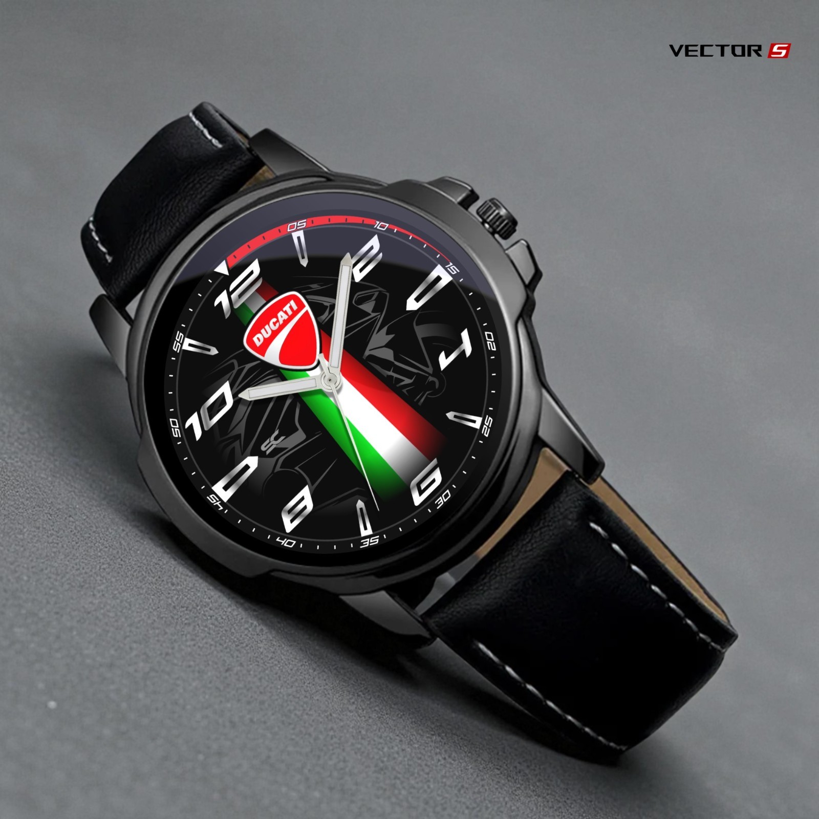 Ducati Sport Italia Strip Panigale Racing Fan Art Quartz Wrist Watch