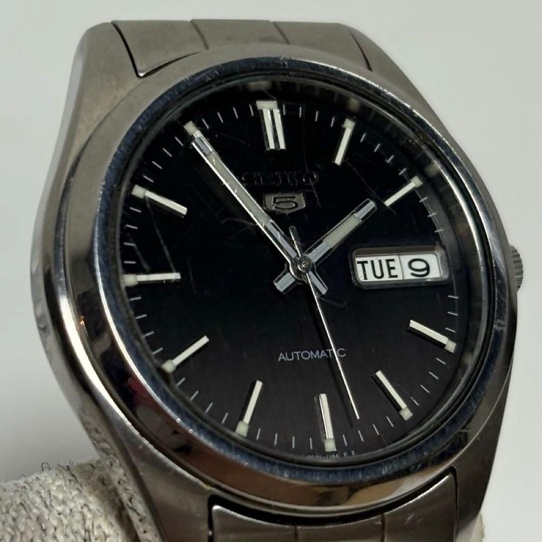 SEIKO 5 7S26 0060 Automatic Date Black Dial From Japan