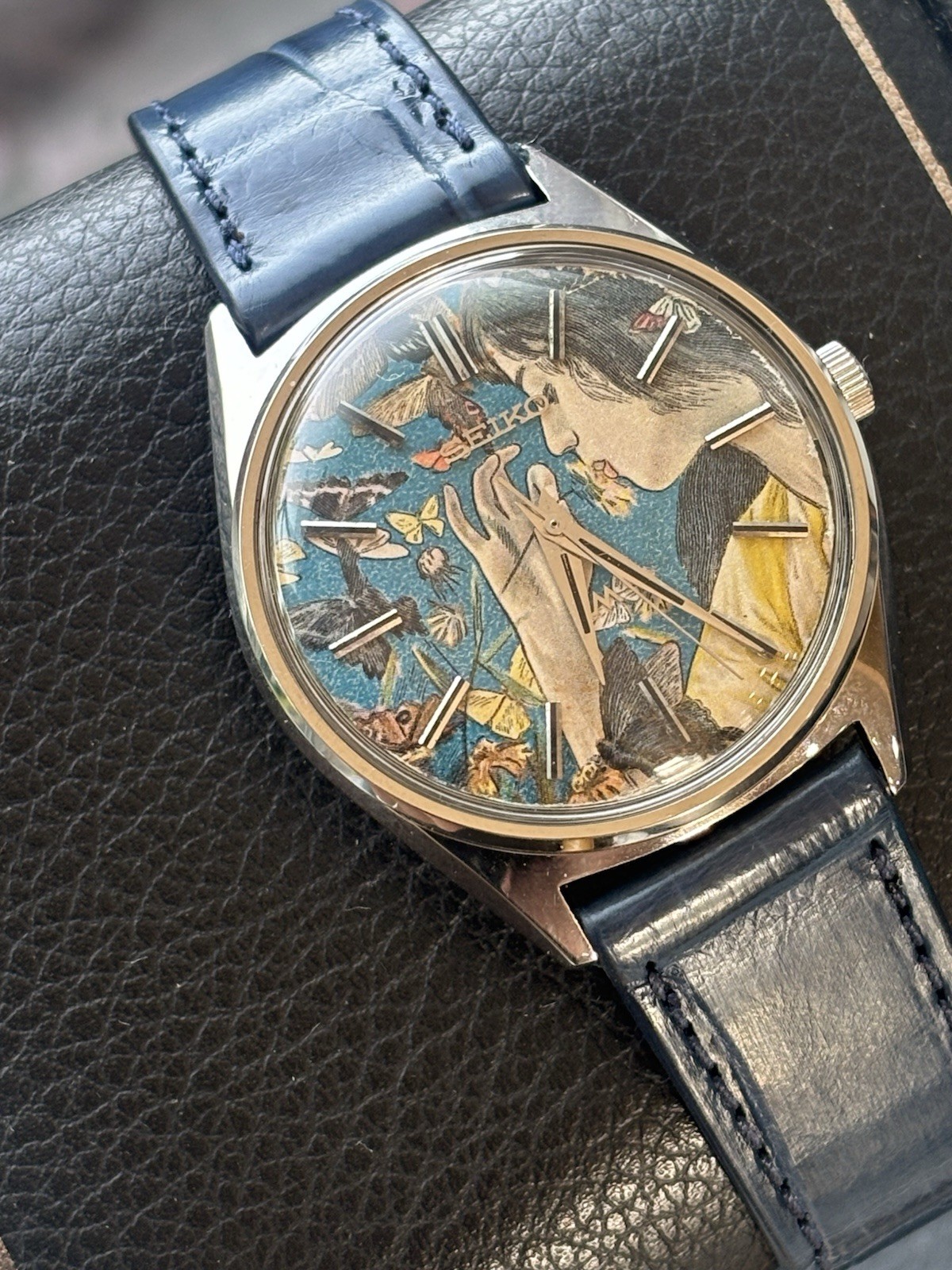 Ultra Rare Ukiyo-e “Butterflies” Seiko Lordmatic 5601Serviced 5-2026! US Seller