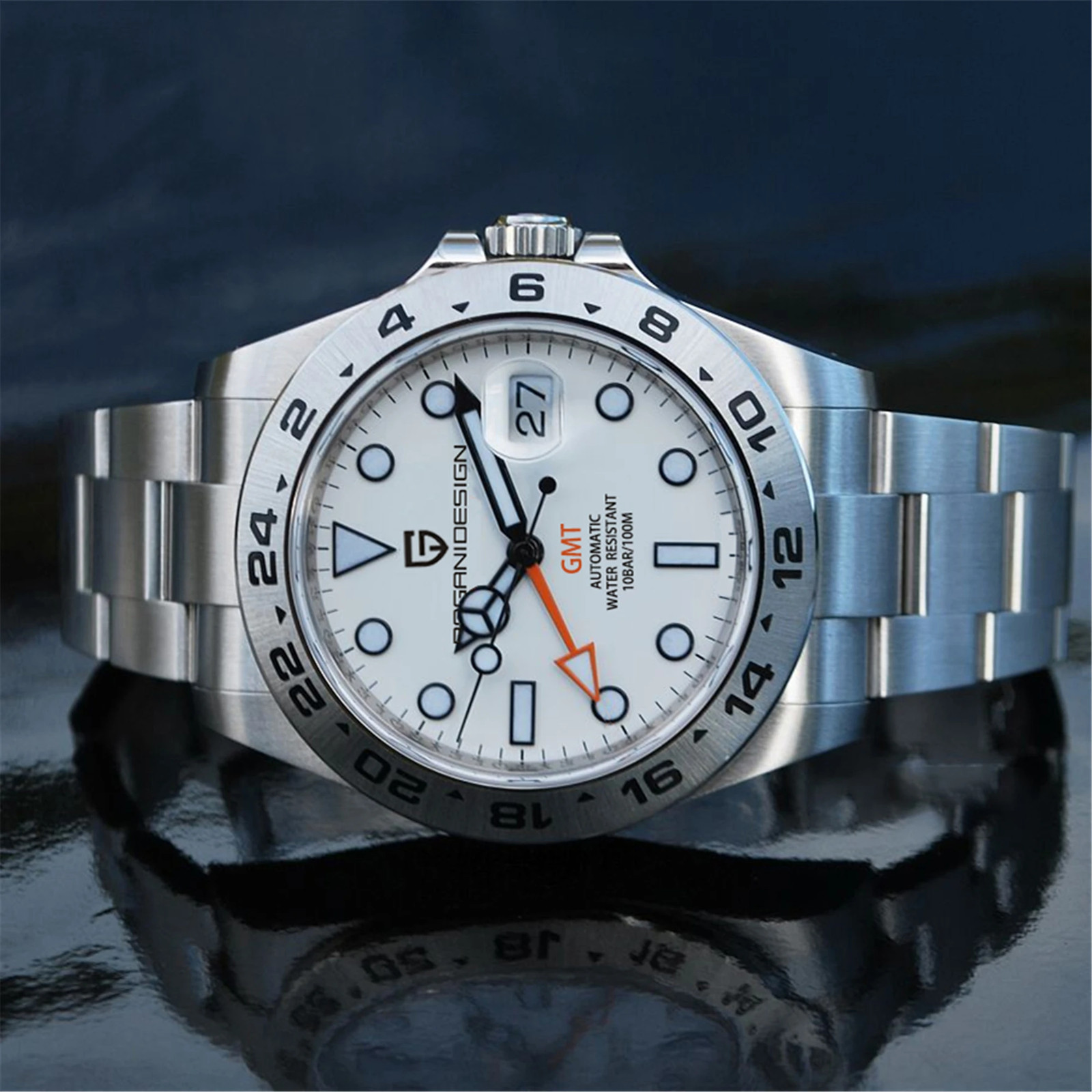 PAGANI DESIGN 42MM PD-1682 V2 Explorer II Men GMT Automatic Waterproof Watch