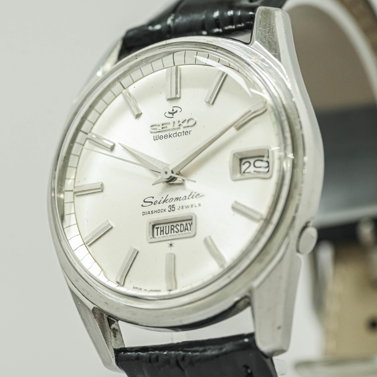 Vintage 1965 *NEAR MINT* SEIKO Seikomatic Weekdater 6218-8971 Automatic 37mm Men
