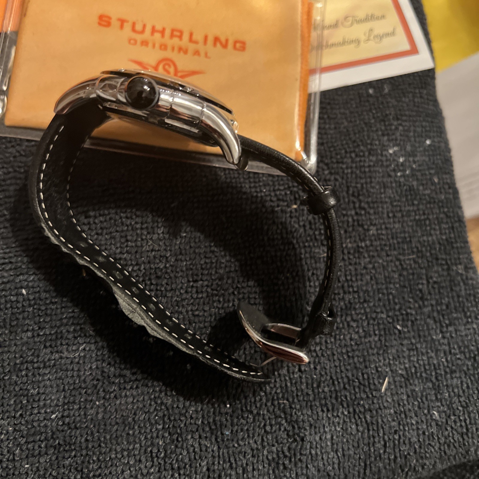 Stuhrling Original Mens Watch Alpine 4AT Automatic ST-90089 20 Jewels Leather