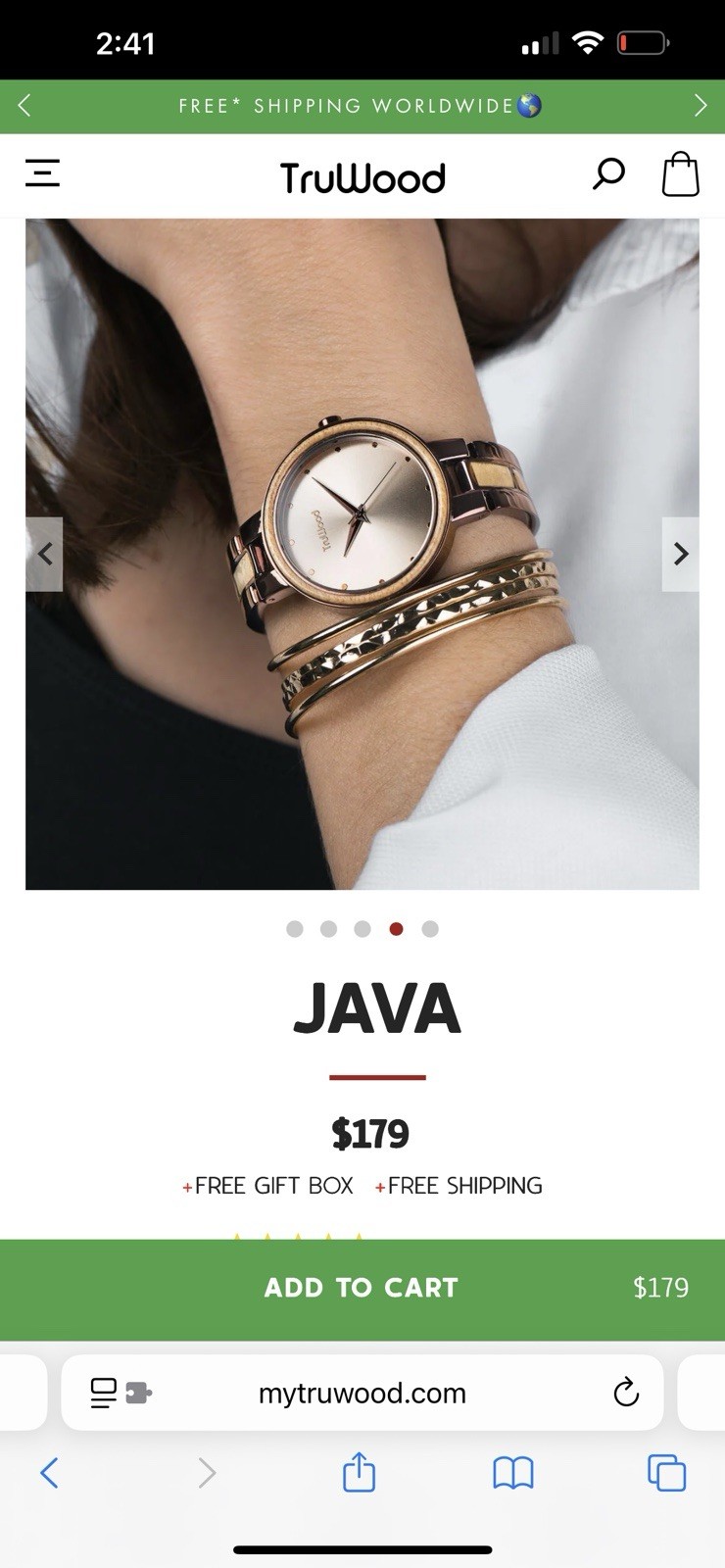 Try Wood Rose Gold And Wood Women’s Watch