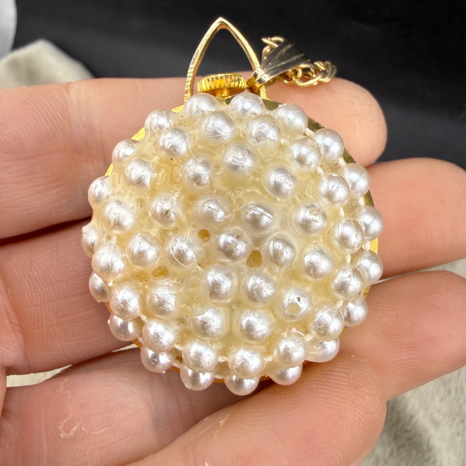Vintage Heritage Pocket Watch Pendant Gold Tone Winds and Ticks 25”