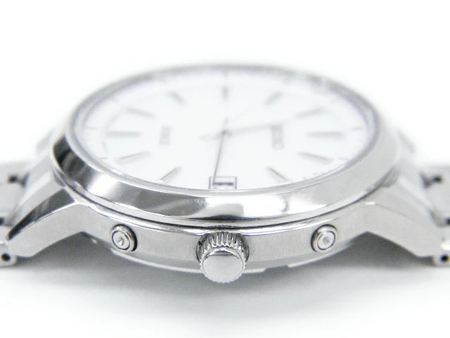 Seiko SADZ163 Mens Solar Radio Watch Titanium 38.7mm White Dial Used