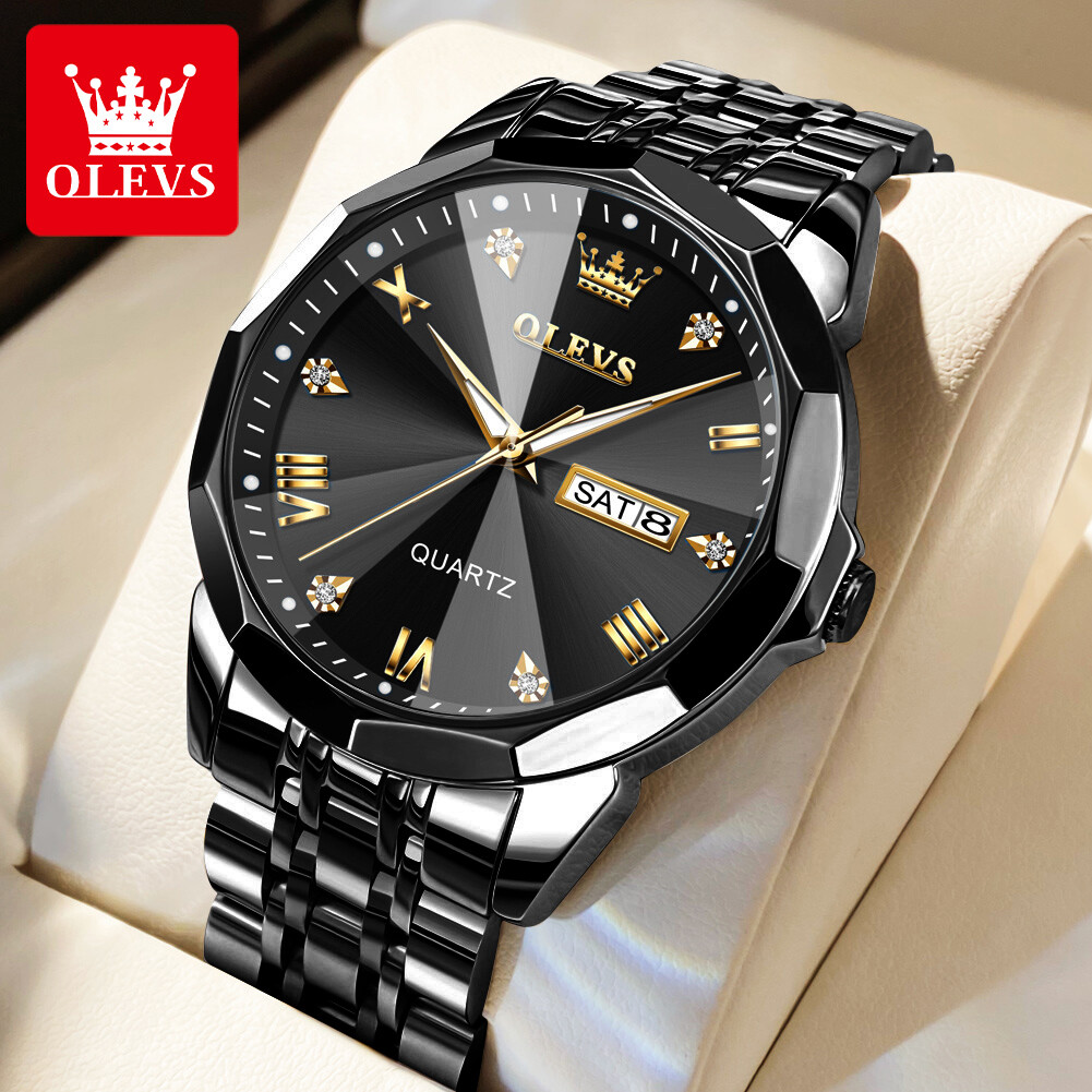 OLEVS Brand Quartz Watch Calendar Stainless Steel Waterproof Women’s Wristwatch