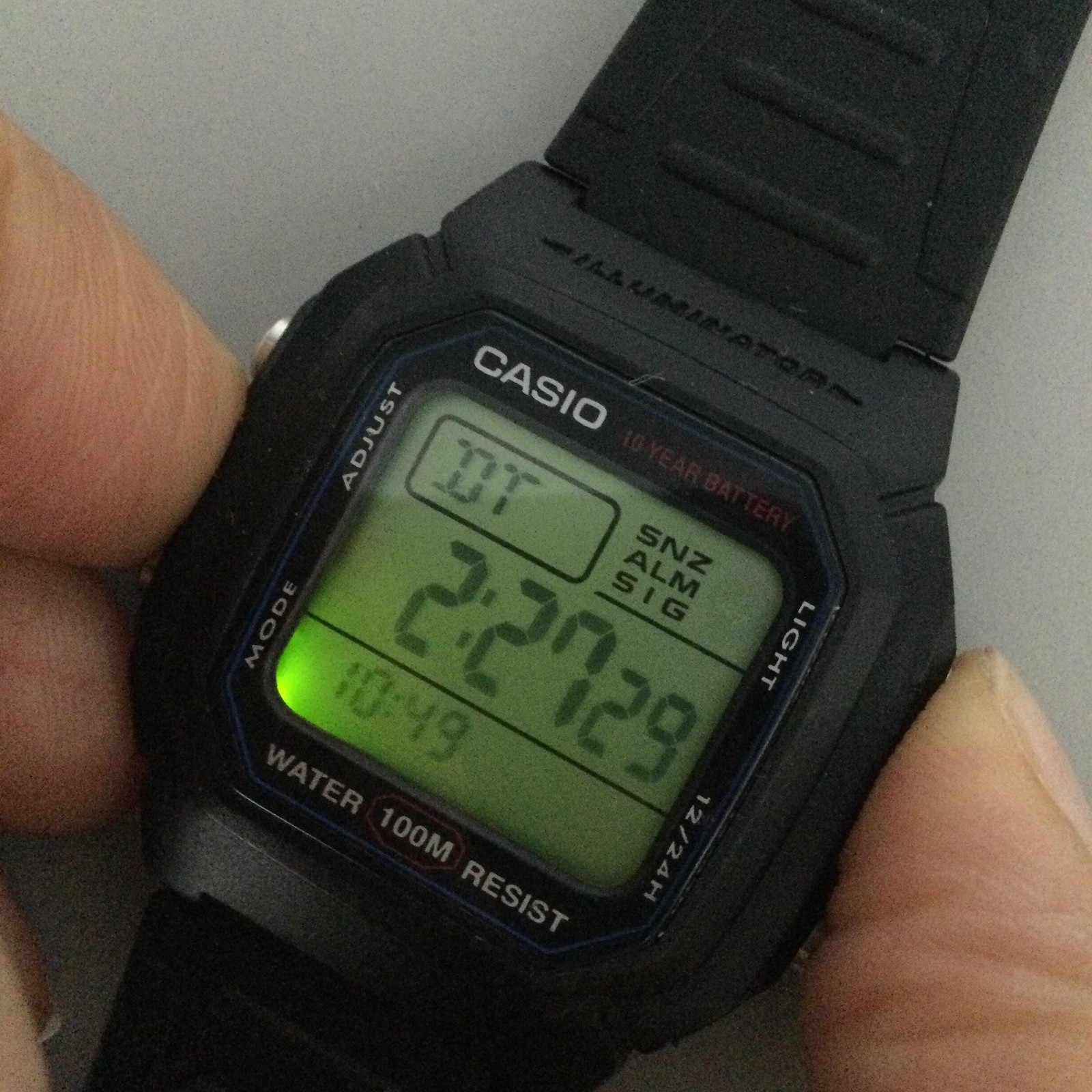 Casio 3240 W-800H Mens Watch 37mm Black Digital Day Date 100M Day Date