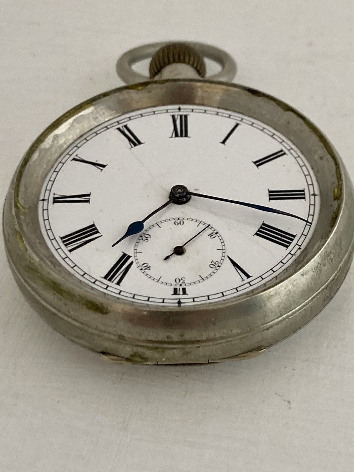 Vintage Miners Pocket Watch Working ( needs some TLC see description )