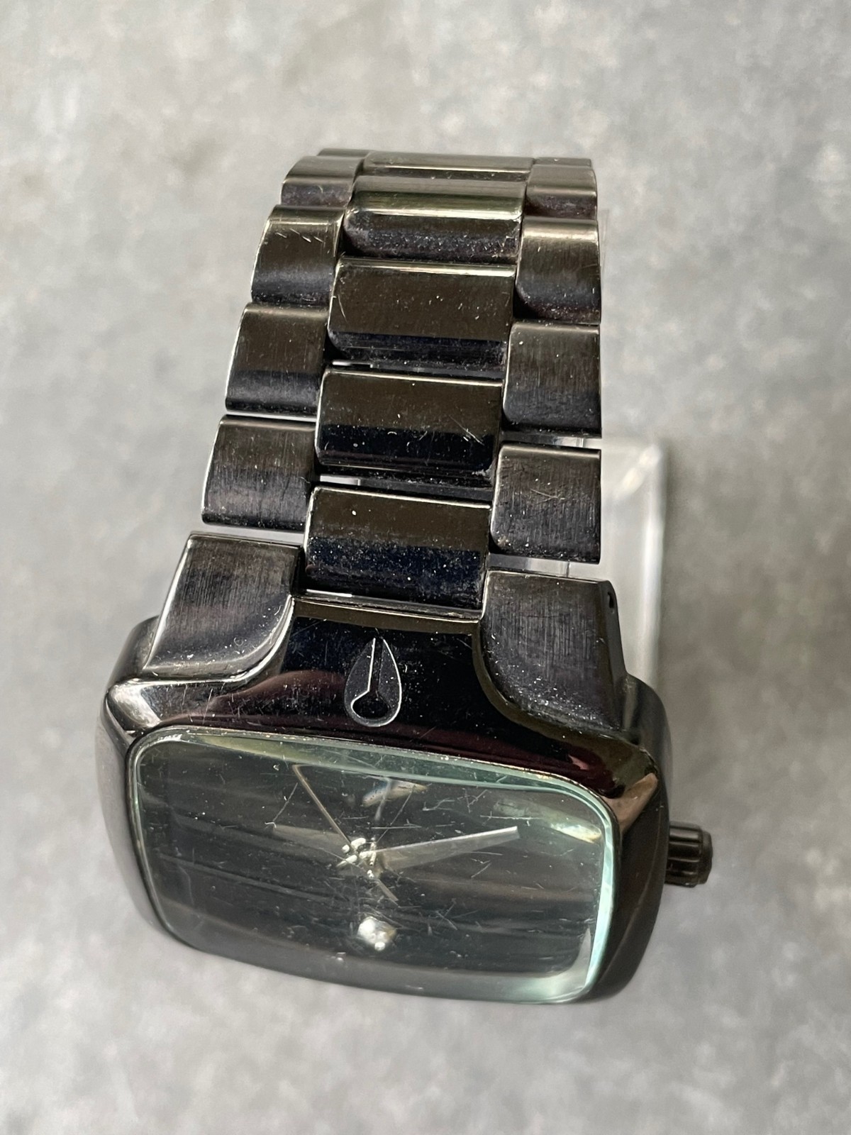 NEEDS BATTERY NIXON The Small Player Black Stainless Steel Analog Watch 40mm