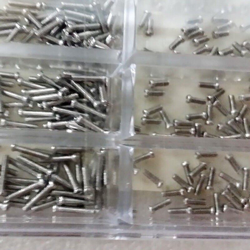 Stainless Steel Eyeglass Jewelry Watch Repair Screw Set Screws Kit Appro.600pcs