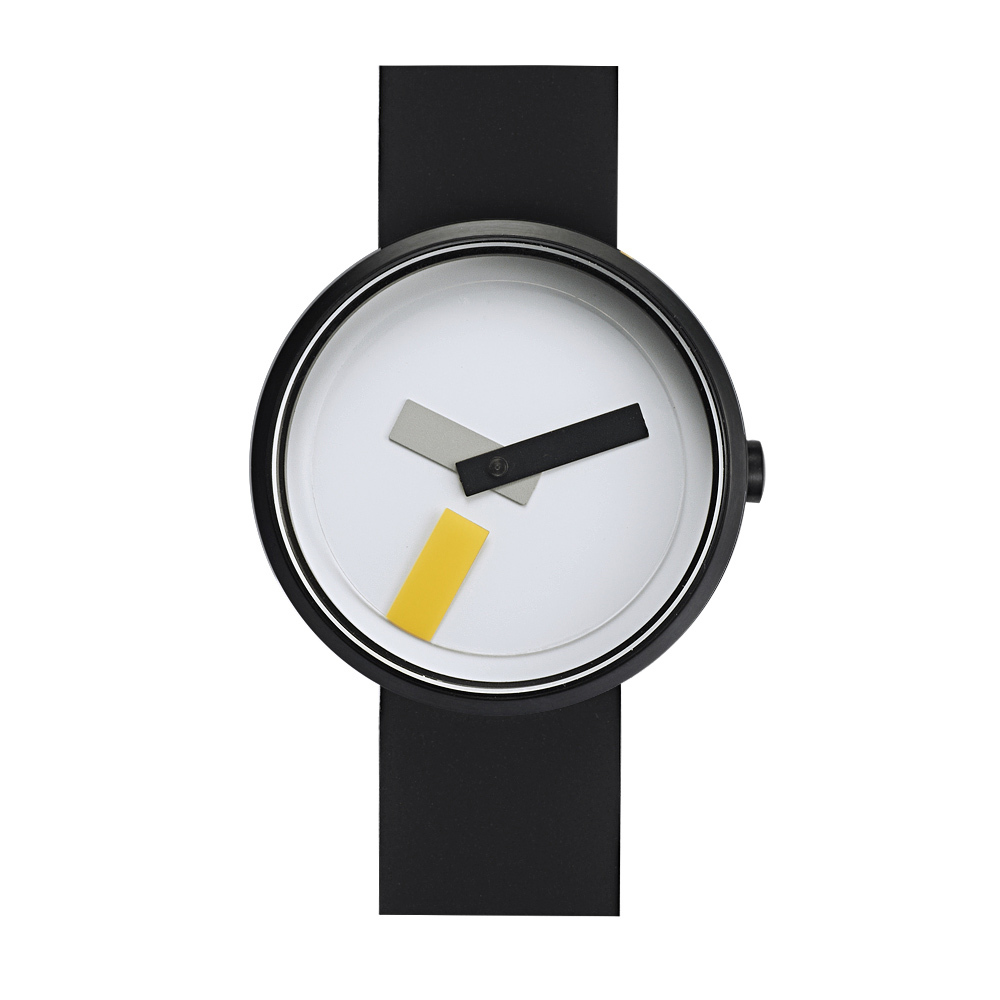 Projects Watches “Suprematism” Steel IP Black White Silicone Unisex Watch