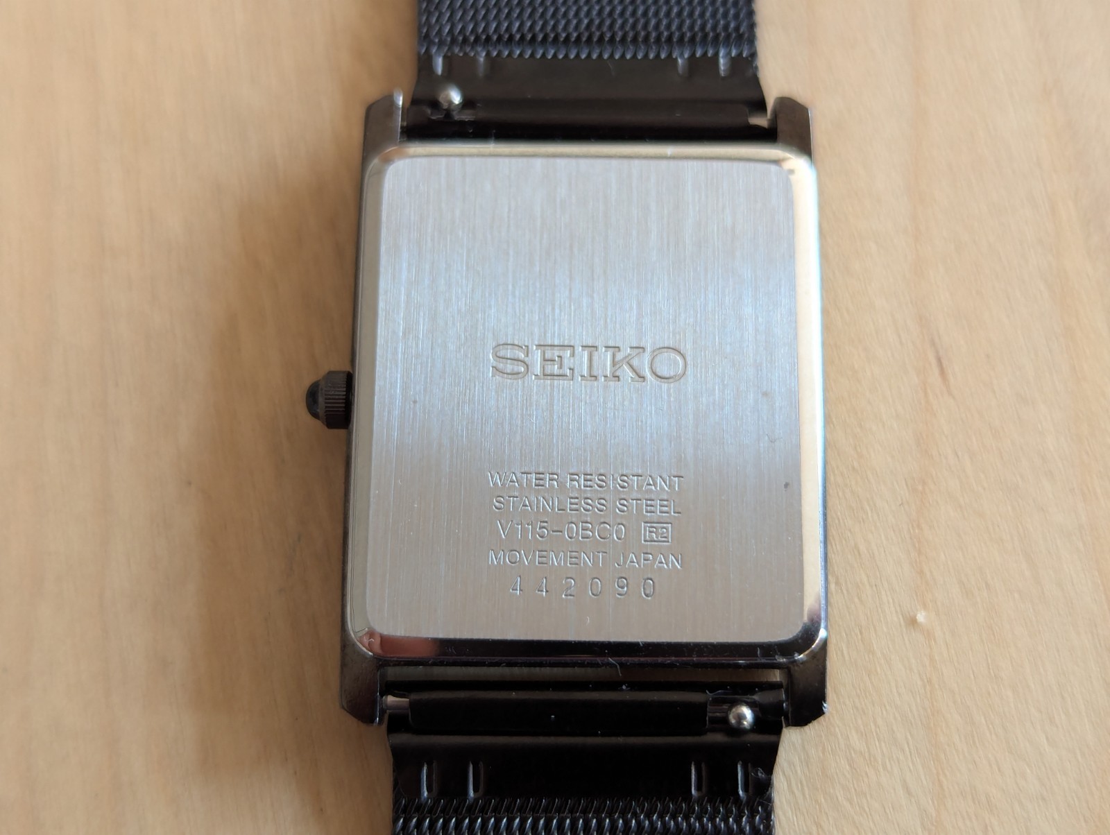 Seiko SUP881 Tank Style Quartz Solar Watch