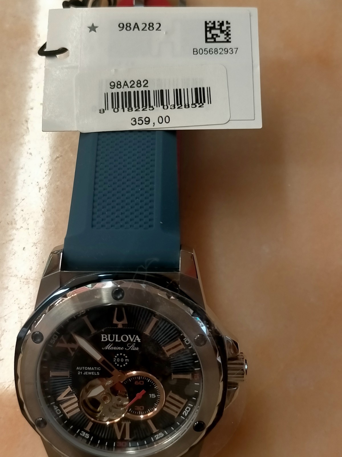 Bulova Marine Star Blue Dial Watch New Mens