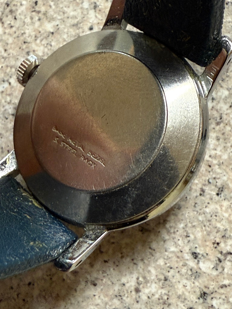 Timex Mercury Watch WOMEN Silver Tone Retro Blue Dial Manual Wind