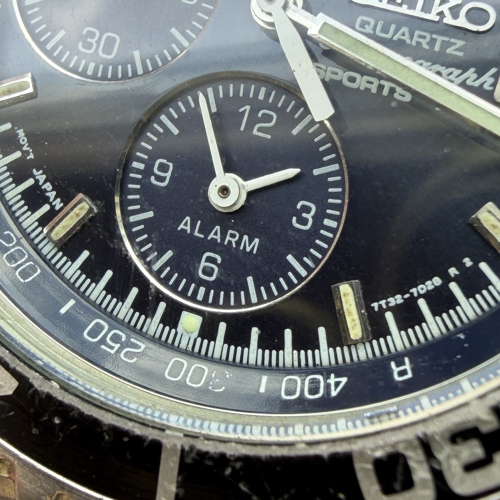 SEIKO 7T32-7C20 Sports 150 Diver Chronograph Quartz Men’s 41mm Watch RUNS!