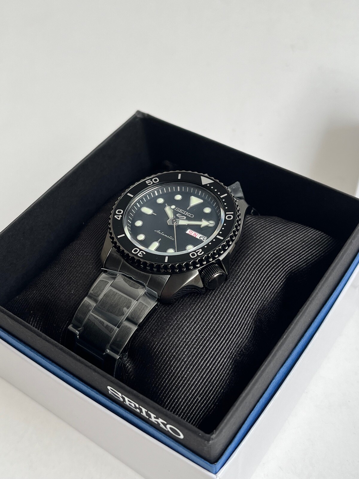 Seiko 5 Sports SRPD65K1 Black Automatic Day & Date Dial Black Steel Watch