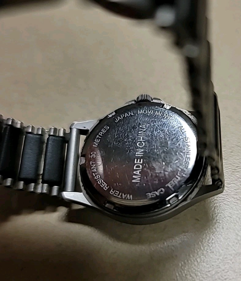 U.S.GUIDE Military Watch 24 hr Stainless and black case, metal Band 32mm Face
