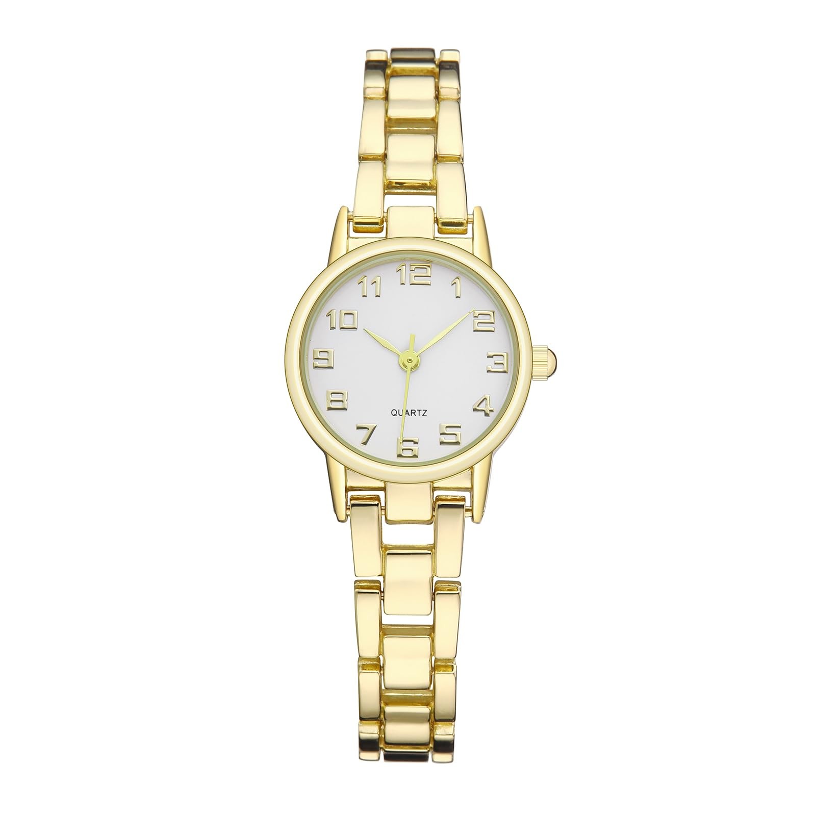 Womens Waterproof Wrist Watch,Women’s Small Thin Analog Bracelet Gold-15#