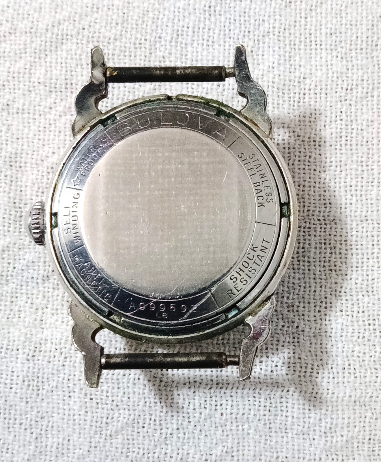 1956 BULOVA 23 JEWELS BLACK STARBURST DIAL RUNS