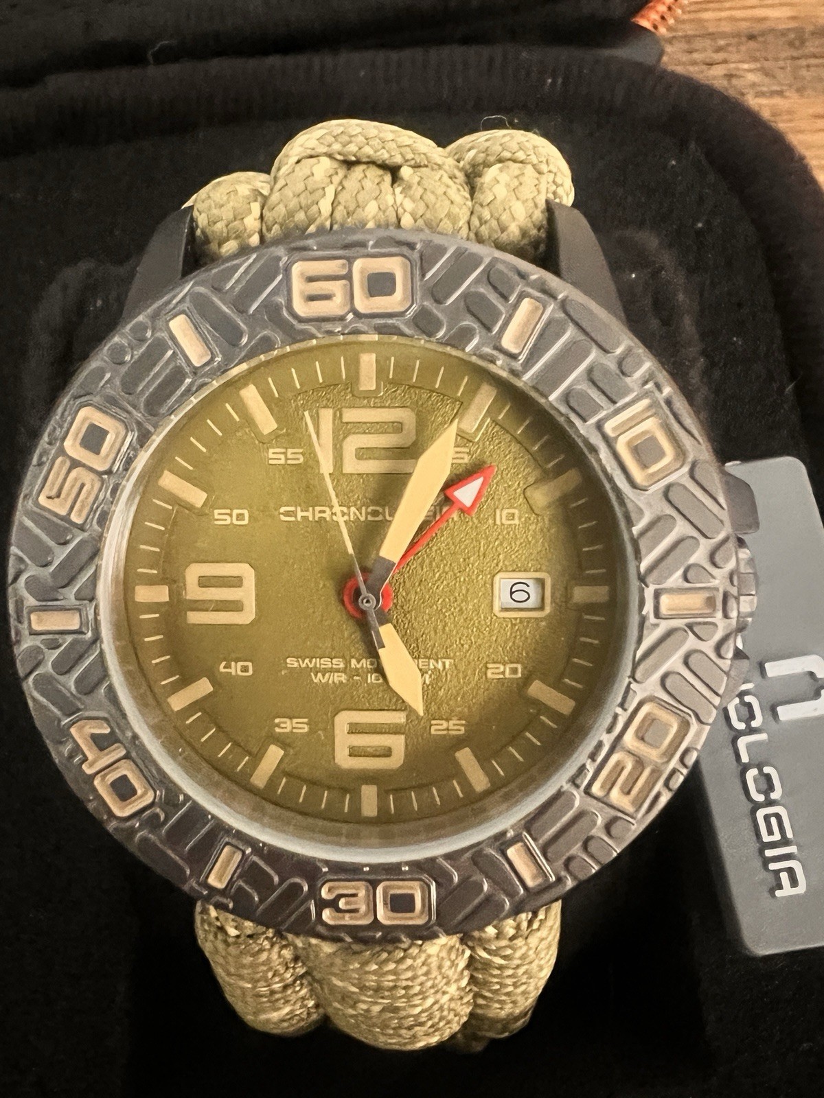 Chronologia Canyoneer 94024-E Granite Paracord Watch – Like New With Headlamp