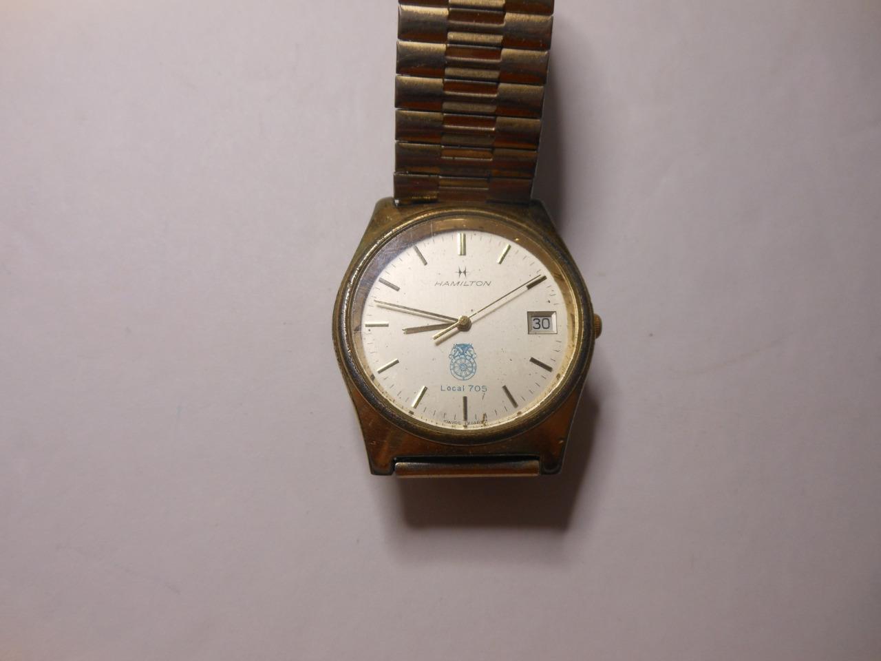 VERY RARE VINTAGE HAMILTON # 9812 TEAMSTER UNION LOCAL 705 WATCH