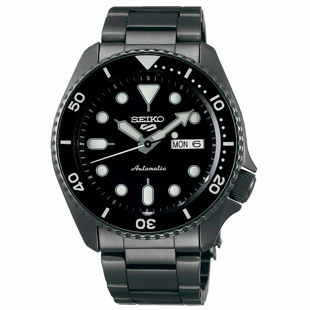 Seiko 5 Sports Black Stainless Steel Automatic Men’s Watch SRPD65K1