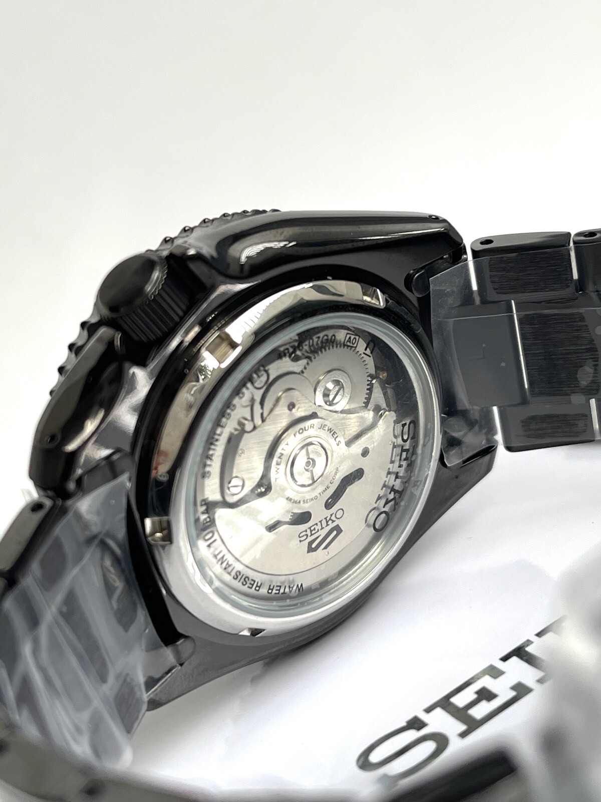 Seiko 5 Sports SRPD65K1 Black Automatic Day & Date Dial Black Steel Watch