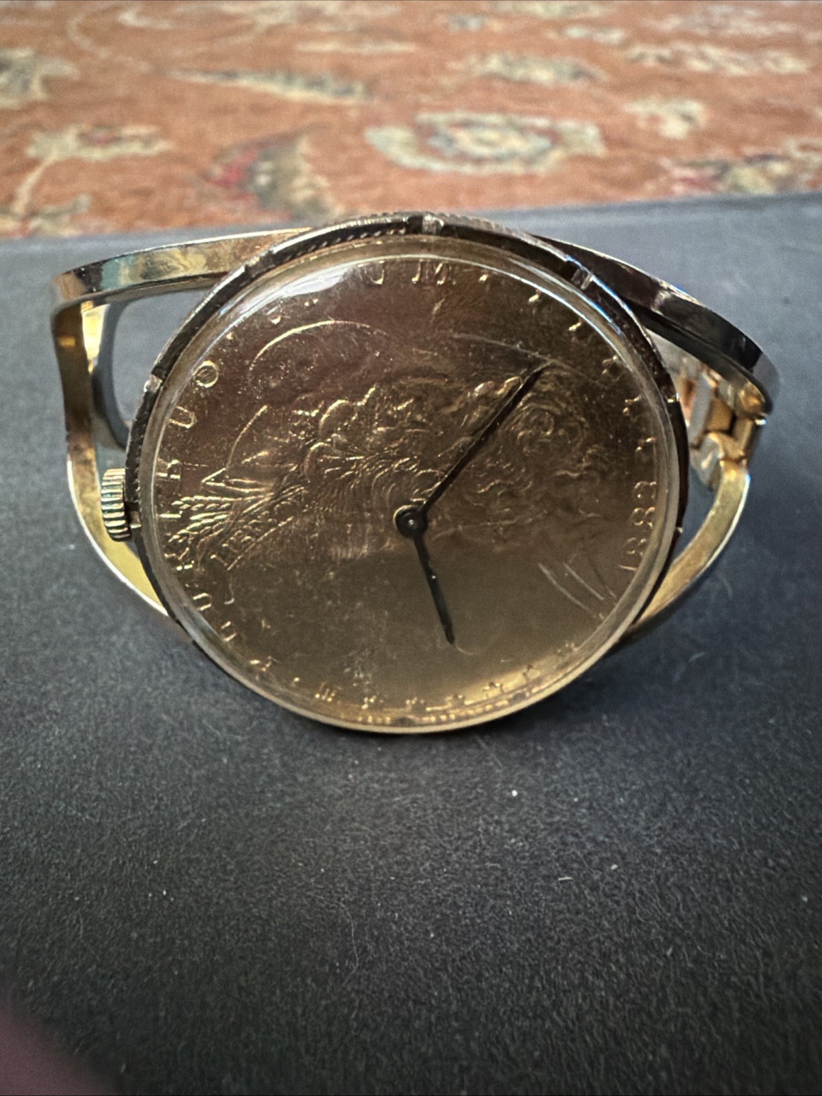 Vintage Real 1883 Silver Morgan Dollar Ladies Watch F-R