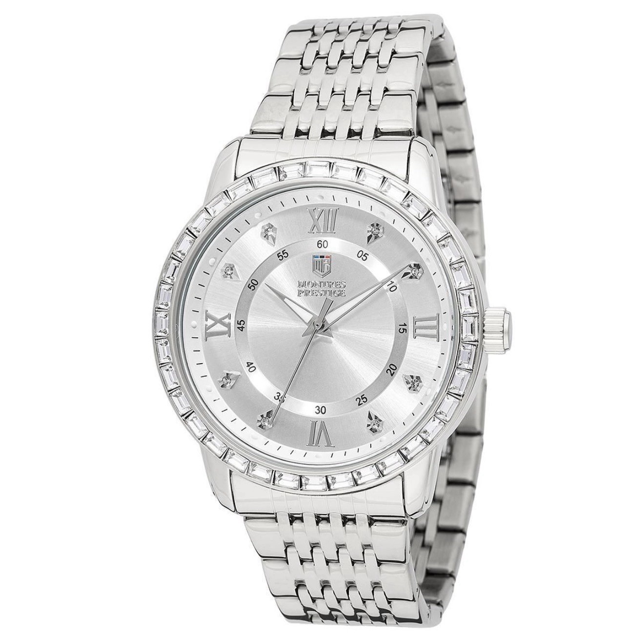 Montres Prestige Men’s Watch, (MPW-0244) Silver Face New! 45mm
