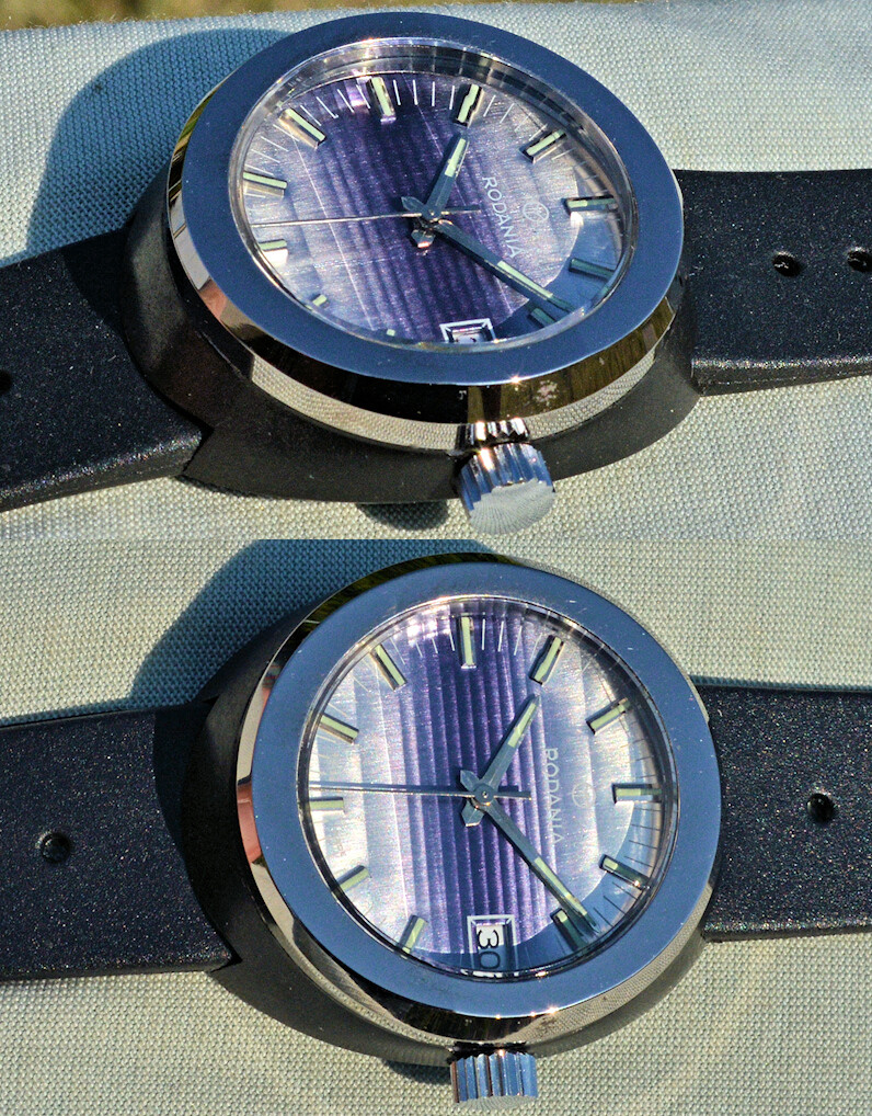 Orologio Rodania NOS waterresistant cassa monoblocco con vetro plastica prismato