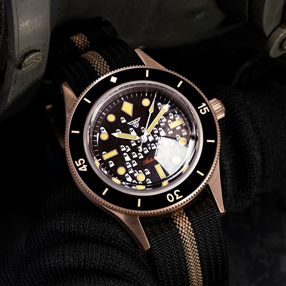 New CUSN8 Solid Bronze 40mm 50-Fathoms Japan NH35 PT5000 Automatic Watch for Men