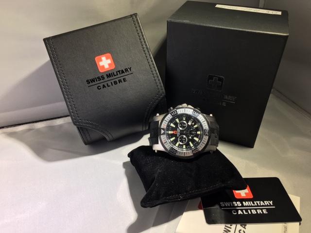 Swiss Military Calibre Men’s Hawk Chronograph Black Textured Dial Watch
