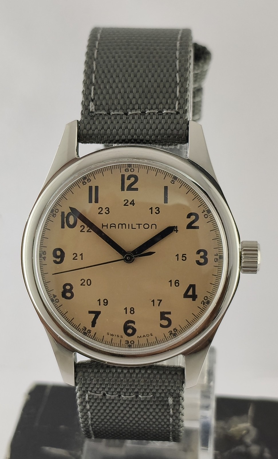 Vintage Refurbished Hamilton Hand-Winding Brown Dial 17 Jewels Working Men Watch