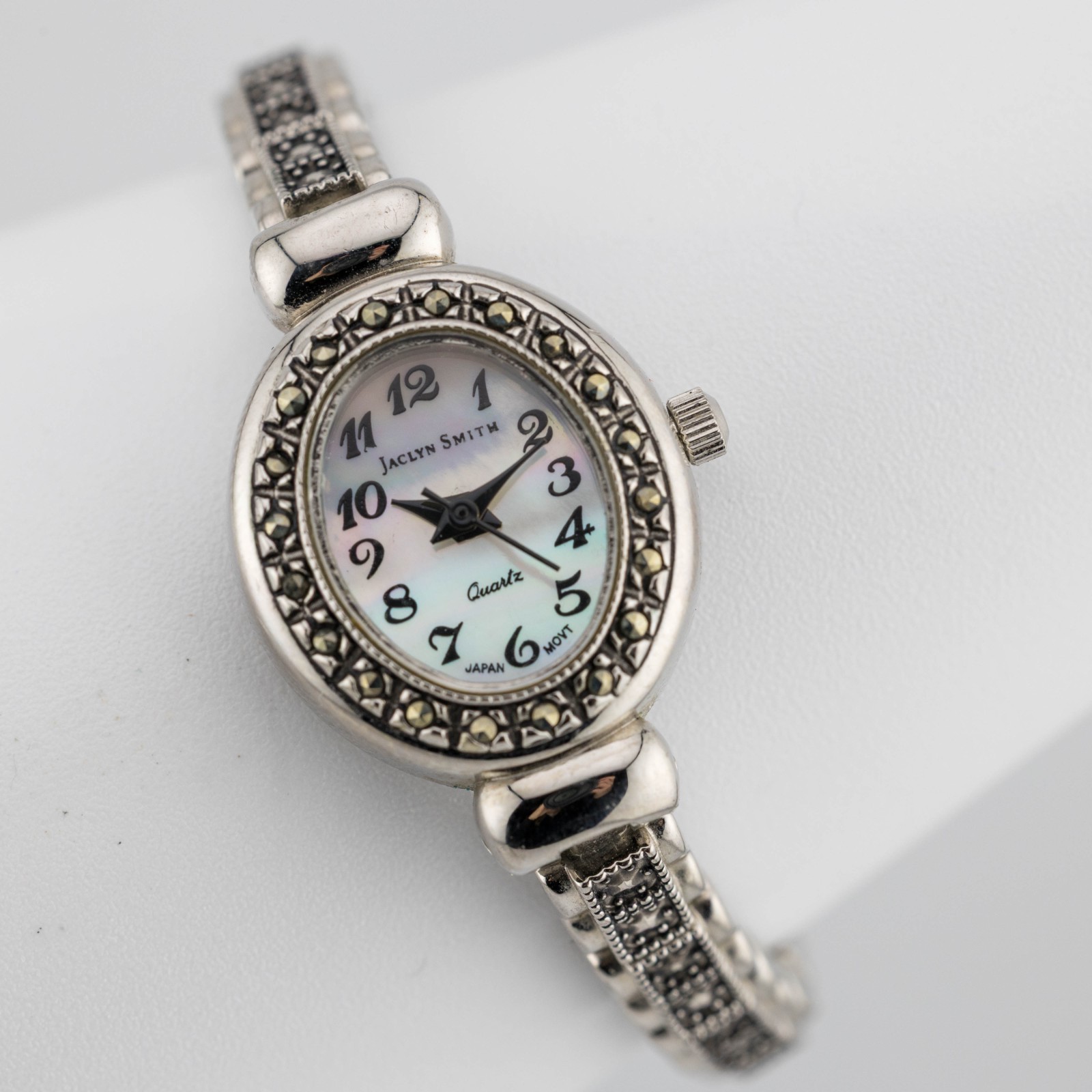Jaclyn Smith K1685 Marcasites Quartz Analog Women’s Watch Sz. 5 1/2″ New Battery