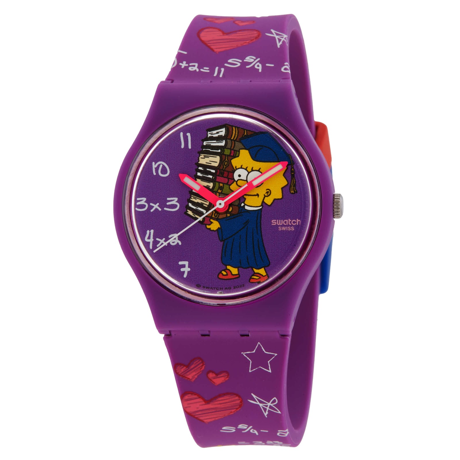 Swatch Class Act Quartz Purple Dial Ladies Watch SO28Z118