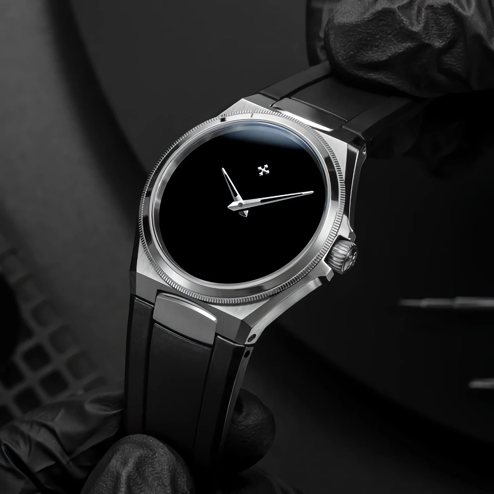 VENEZIANICO Arsenale Ultrablack 6221510 Musou Black Dial Stainless Steel Watch