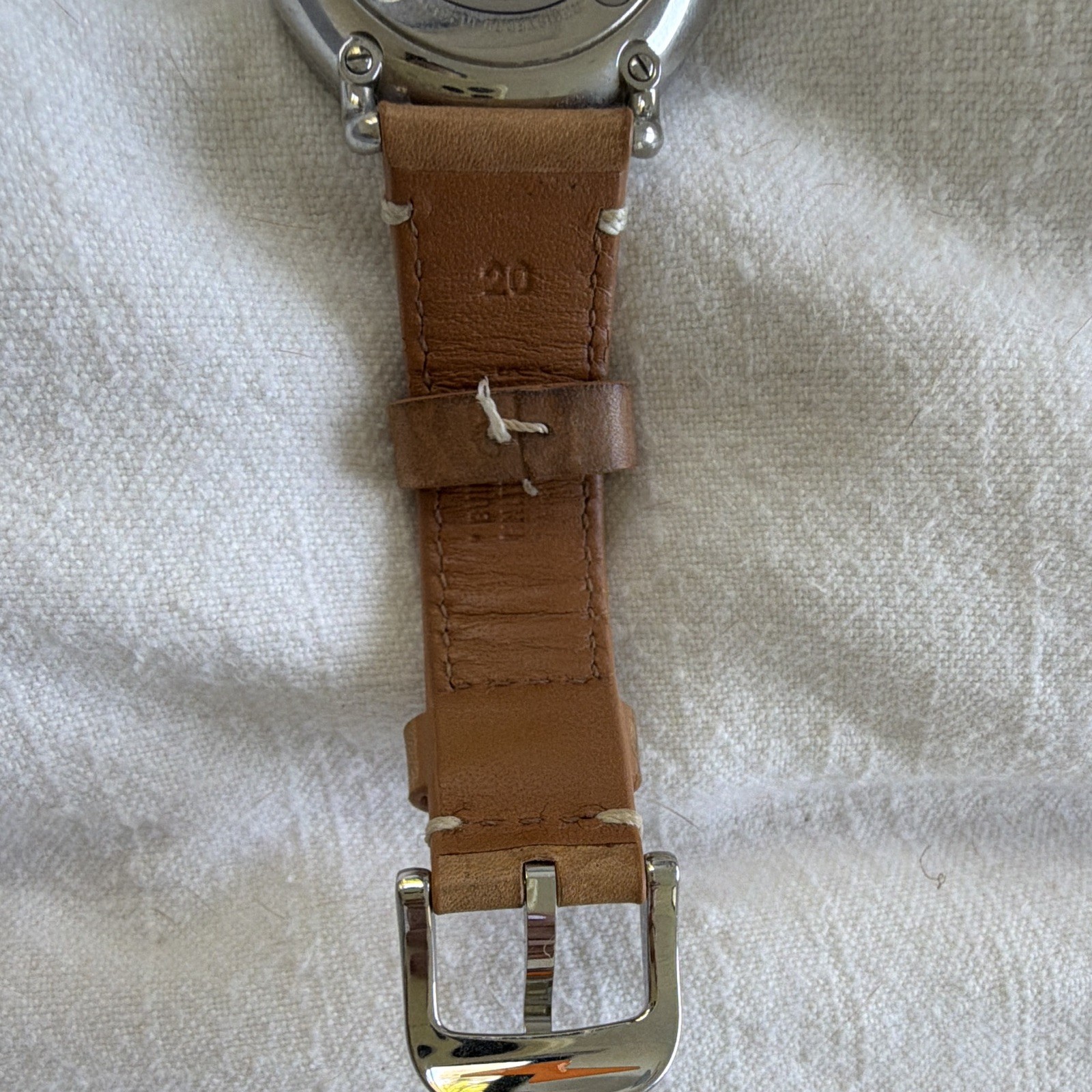 Shinola The Runwell 36mm White Dial Brown Leather Strap Quartz Watch Small