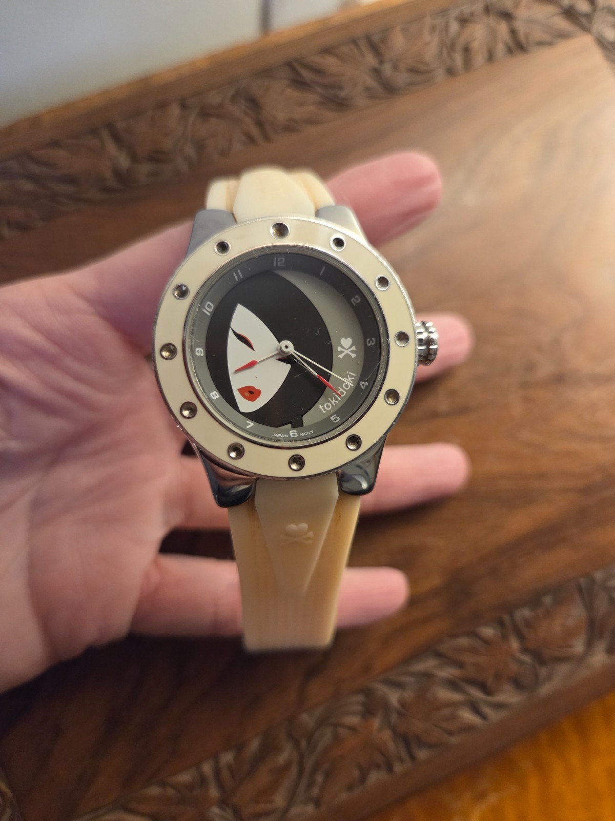 Tokidoki Geisha Watch, Vintage, Designer, Off WhiteRare!