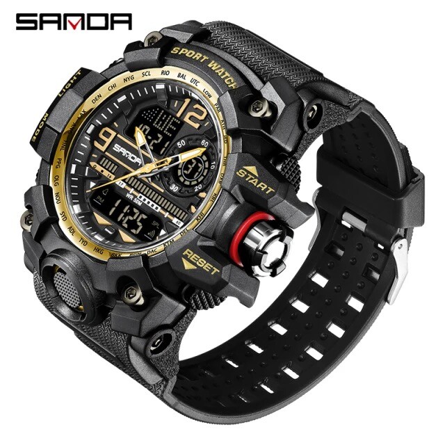 Men Large OVERSIZED Waterproof Digital Sports Military Tactical WRIST WATCH 57mm