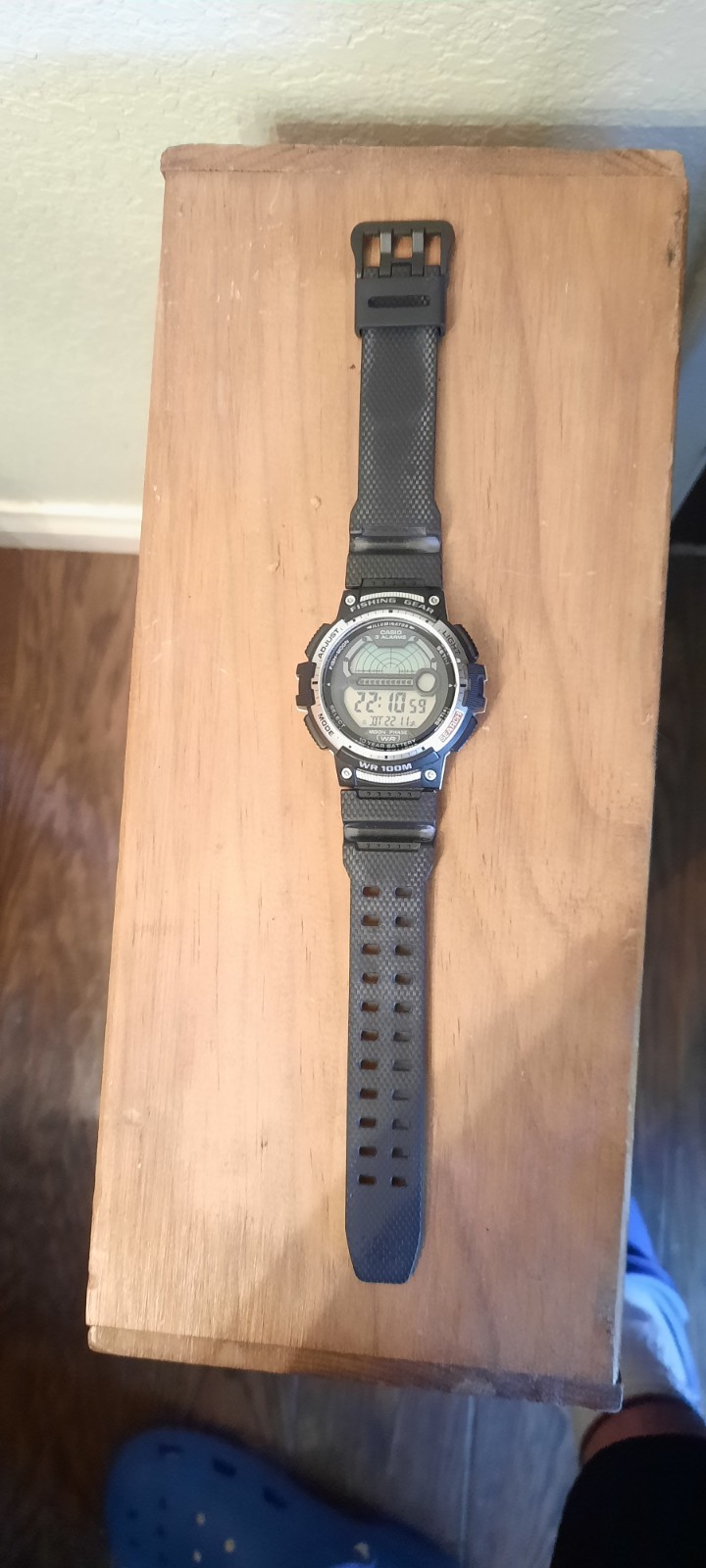 Casio WS-1200H Digital Fishing Watch Moon Phase 10-Year Battery Alarm WR100m