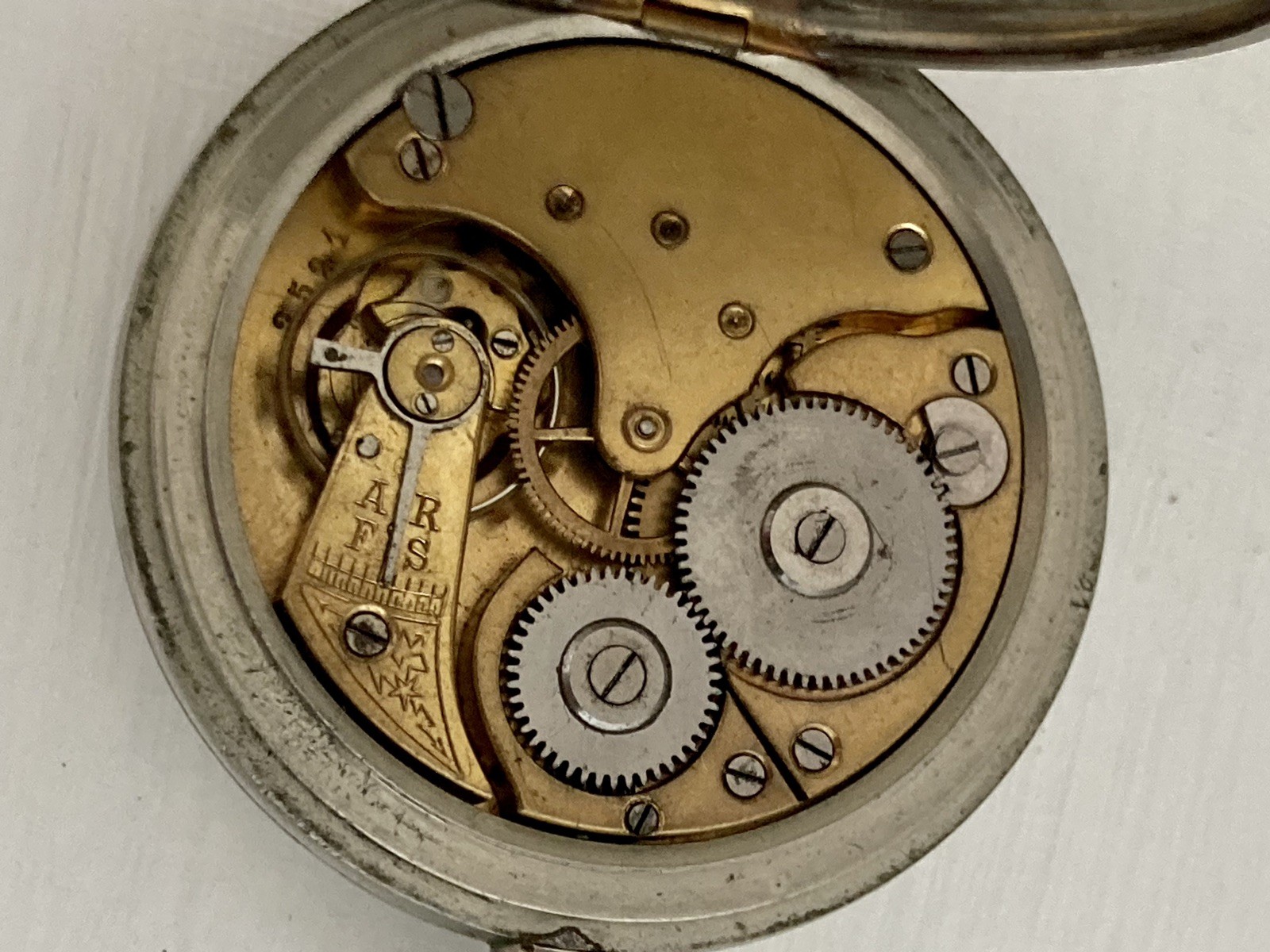 Vintage Miners Pocket Watch Working ( needs some TLC see description )