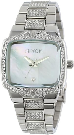 NIXON SMALL PLAYER Women’s NXA300710 Mother-of-Pearl and Crystal Ladies Watch