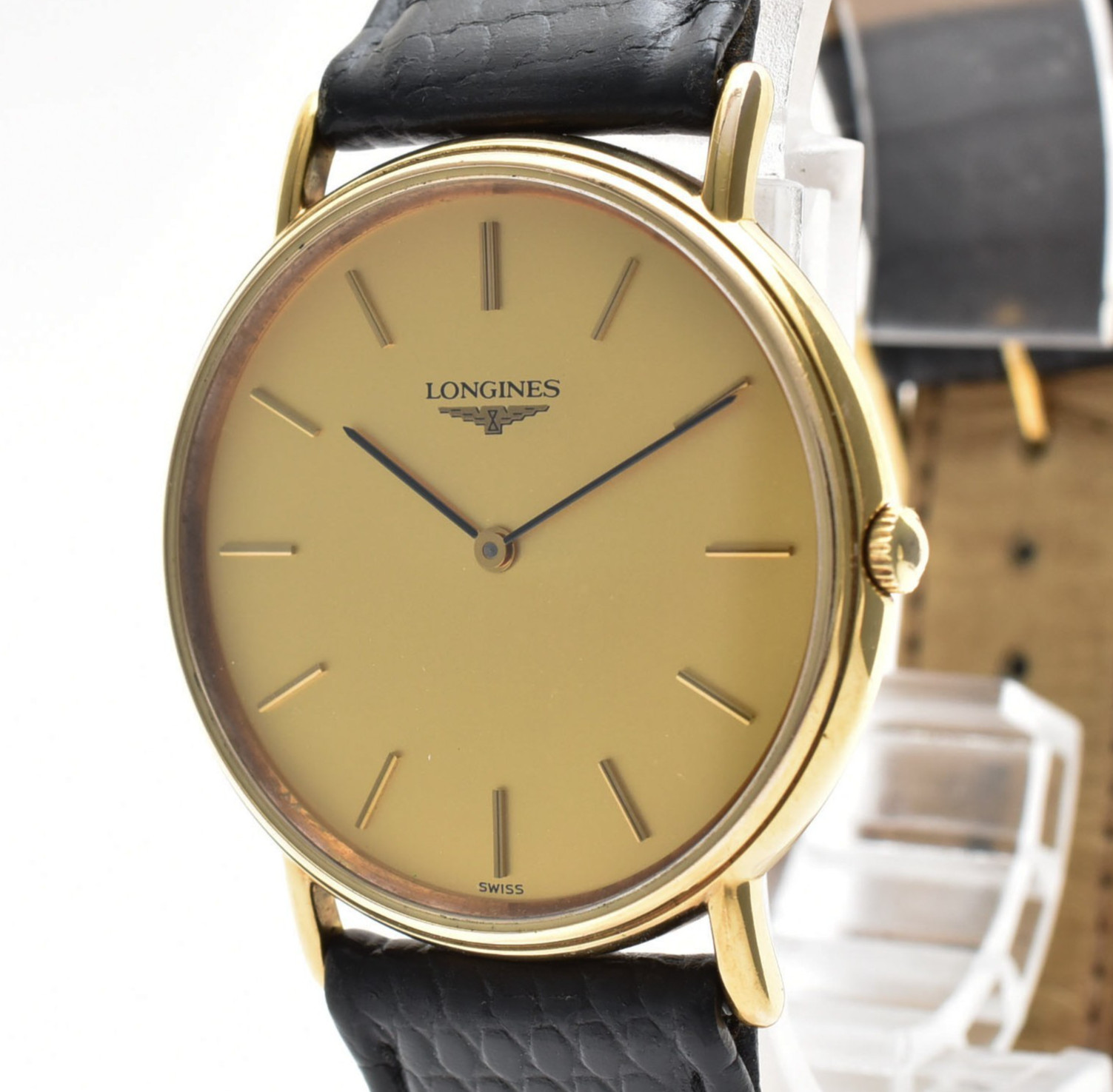 [EXC+5] LONGINES Grand Classic L4.637.2 33mm Gold Dial Quartz Men’s Watch