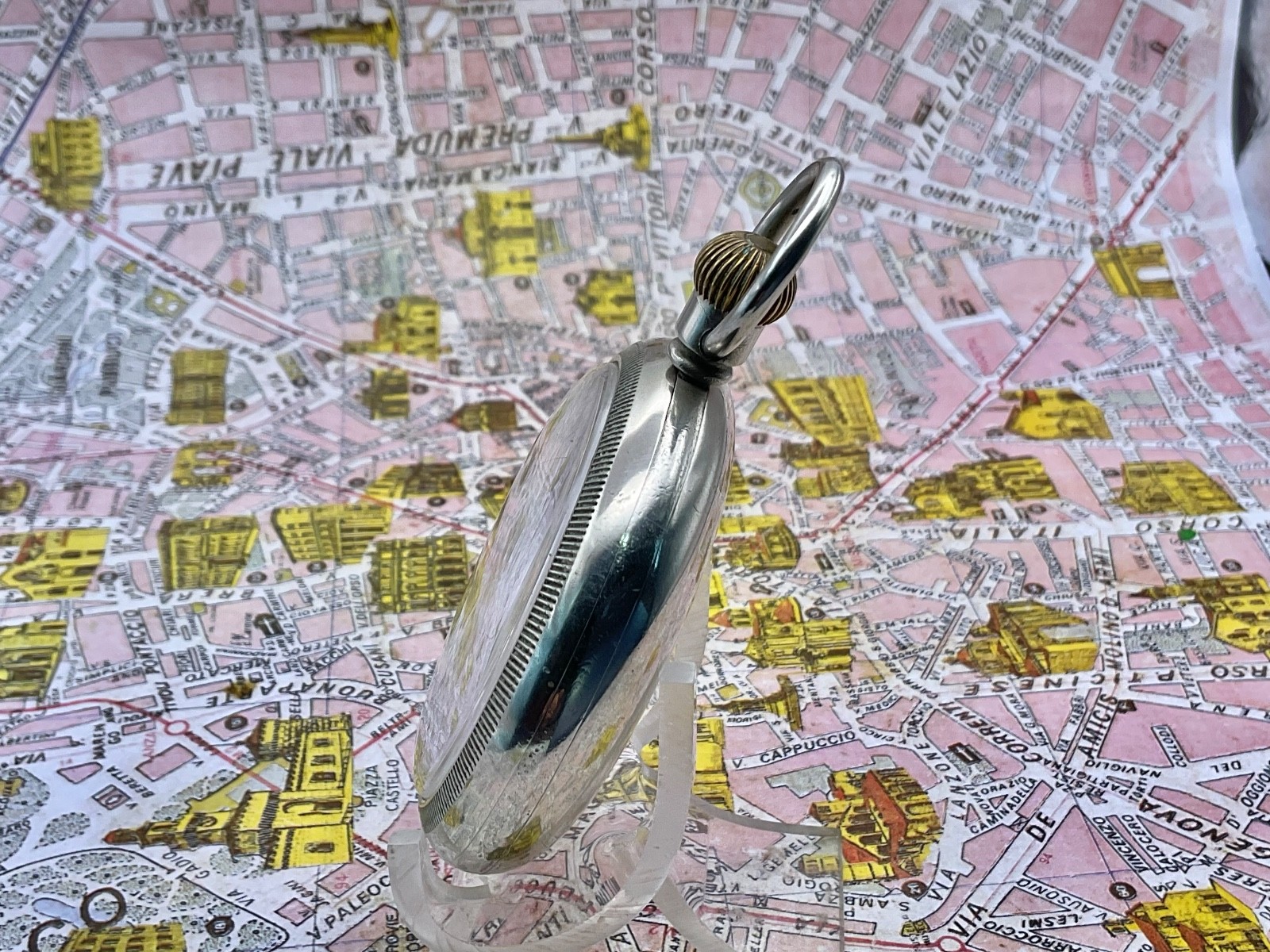 J.W. Benson London . Railroad style. Screw case. 1930 . POCKET WATCH