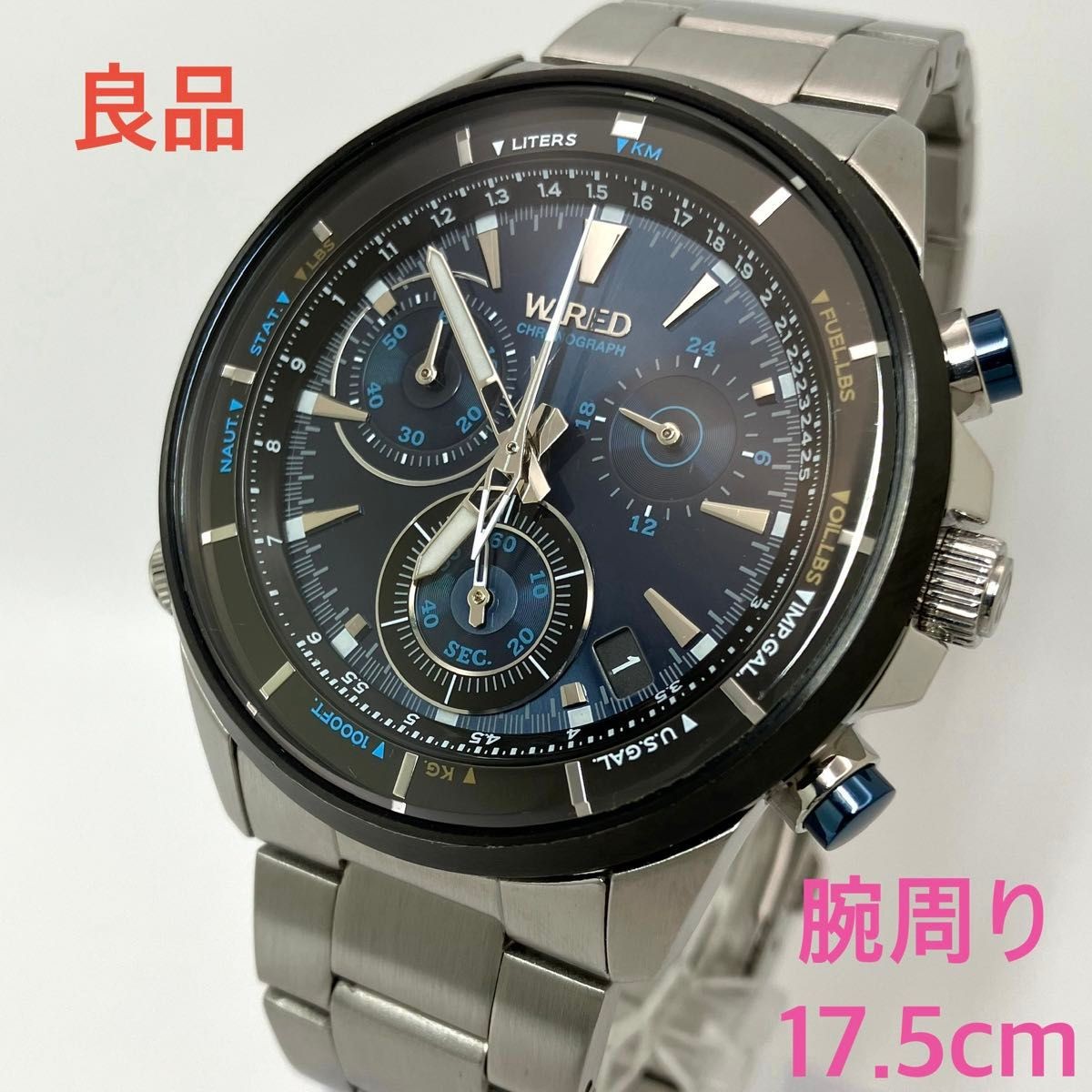 SEIKO WIRED Chronograph Small Second Men s Watch The Blue VK68 KZ20 AGAW441