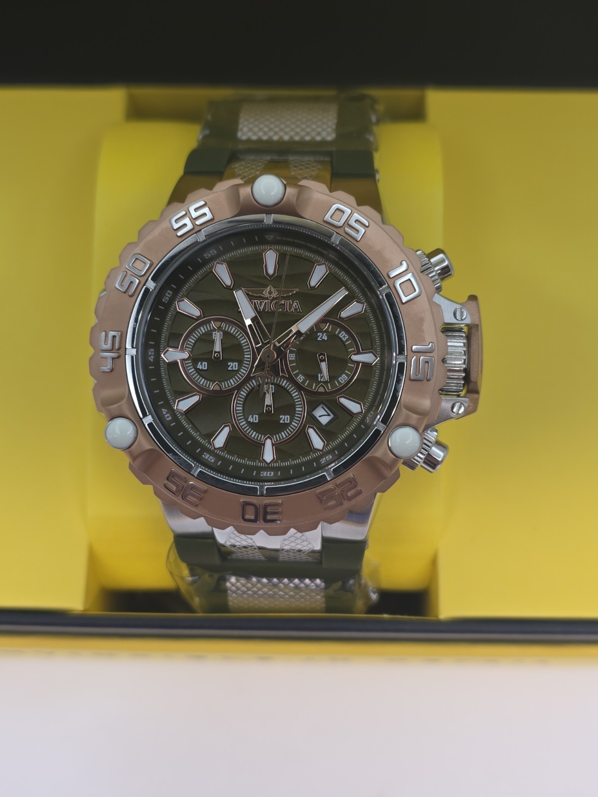 Invicta Subaqua Poseidon Men’s Watch – 55.4mm, Olive Green, Steel (48555)