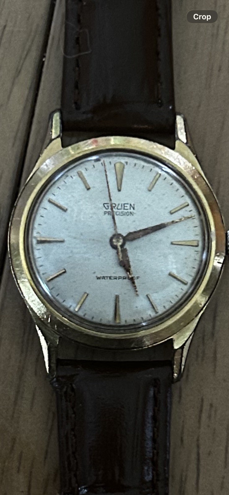 Vintage Gruen Precision N510SS 17J Swiss Manual Wind Dress Watch Waterproof