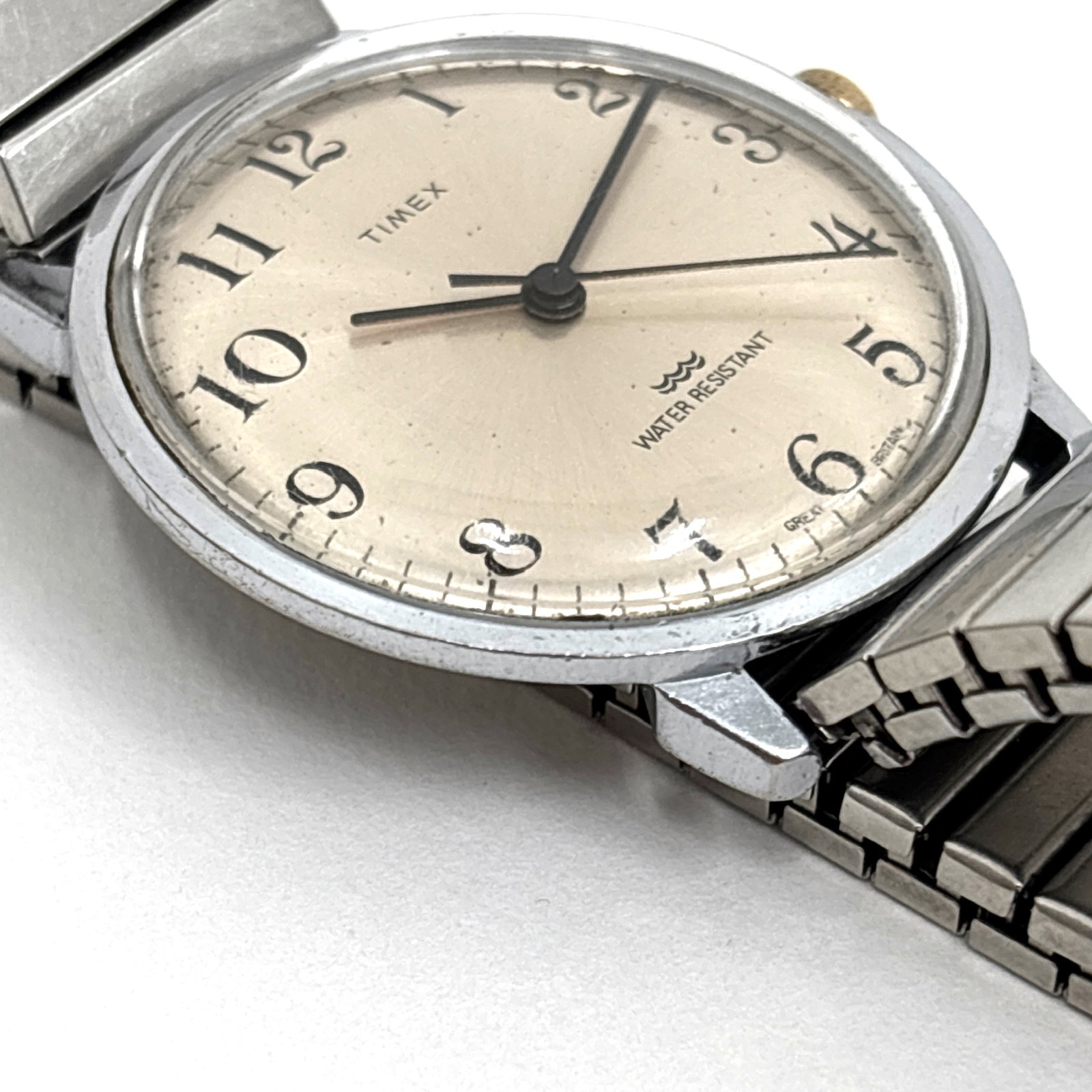 Vintage 1970s Timex Marlin Manual 35mm Great Britain Sunburst Dial Running
