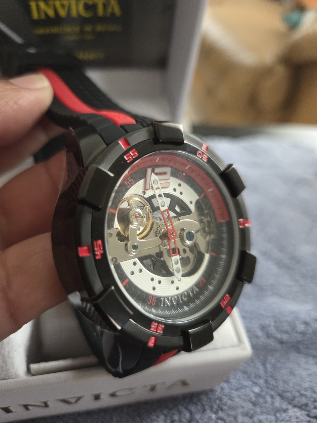 Invicta S1 Rally Race Team 26619 Red Automatic Movement Flame Fusion Crystal