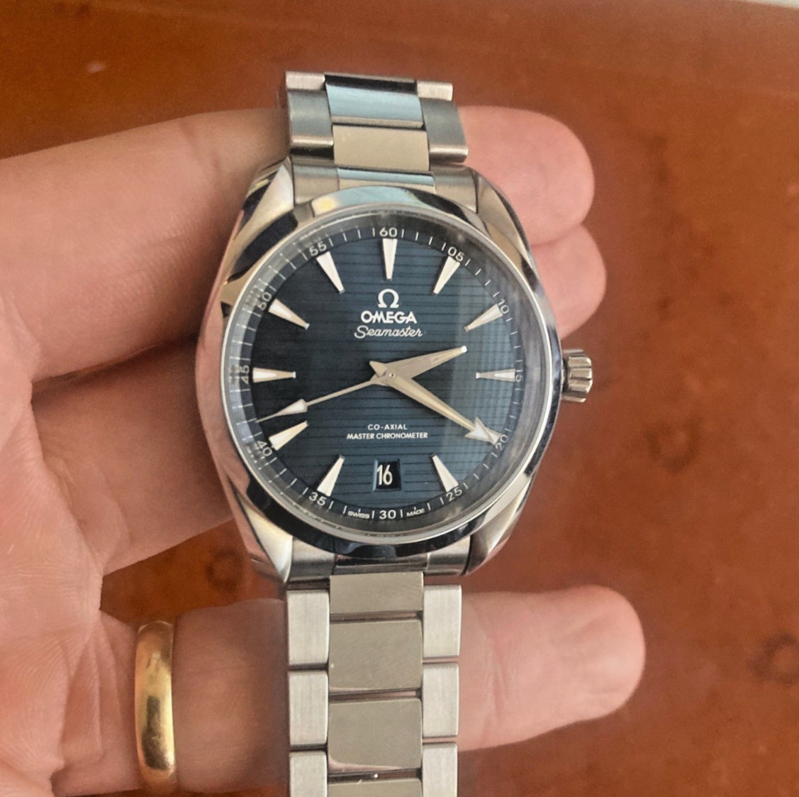 OMEGA Aqua Terra 38mm Blue Men’s Watch – 220.10.38.20.03.001